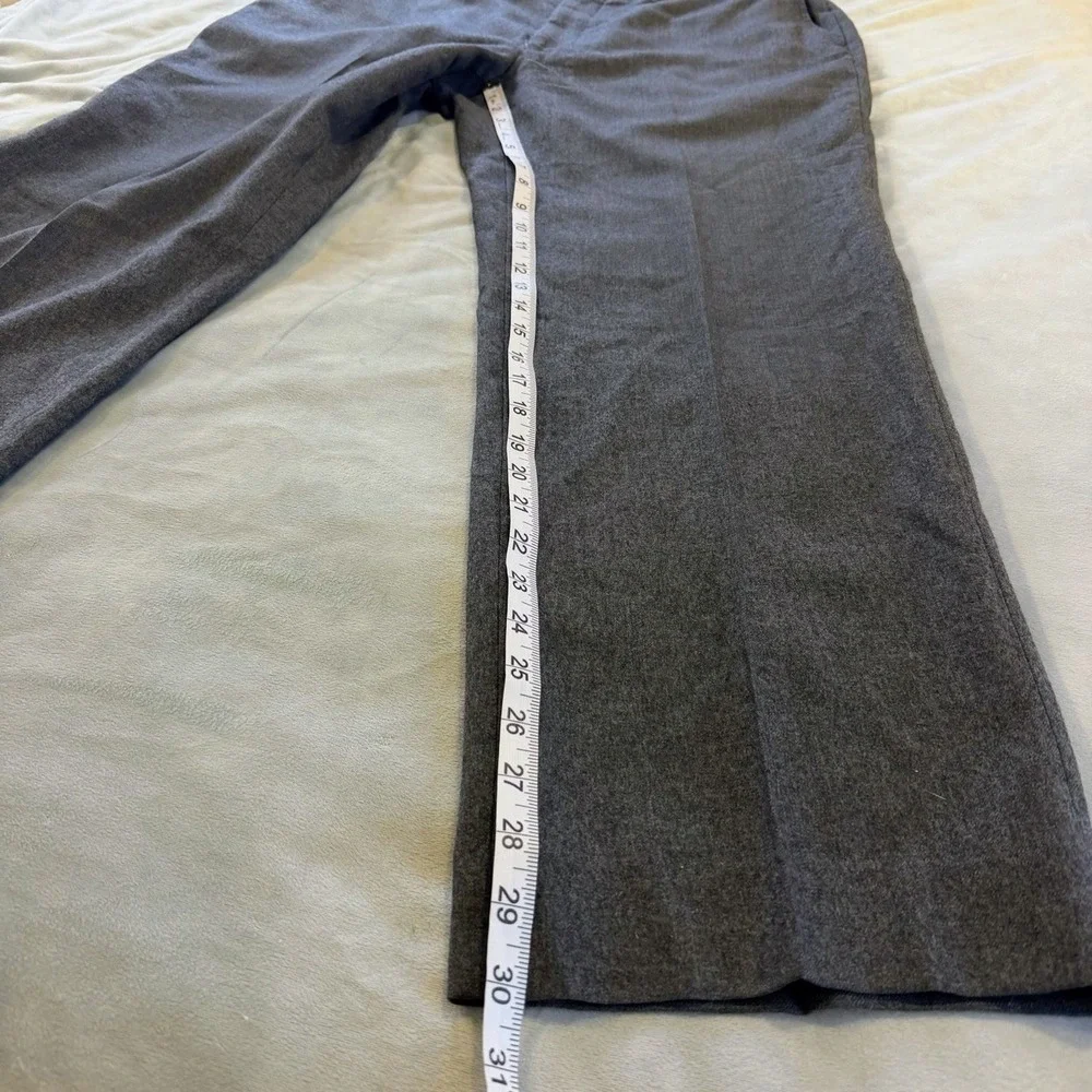 Pendleton Wool Dress Pants Mens 36x30 Gray Flat Front Pure Virgin Wool Made USA